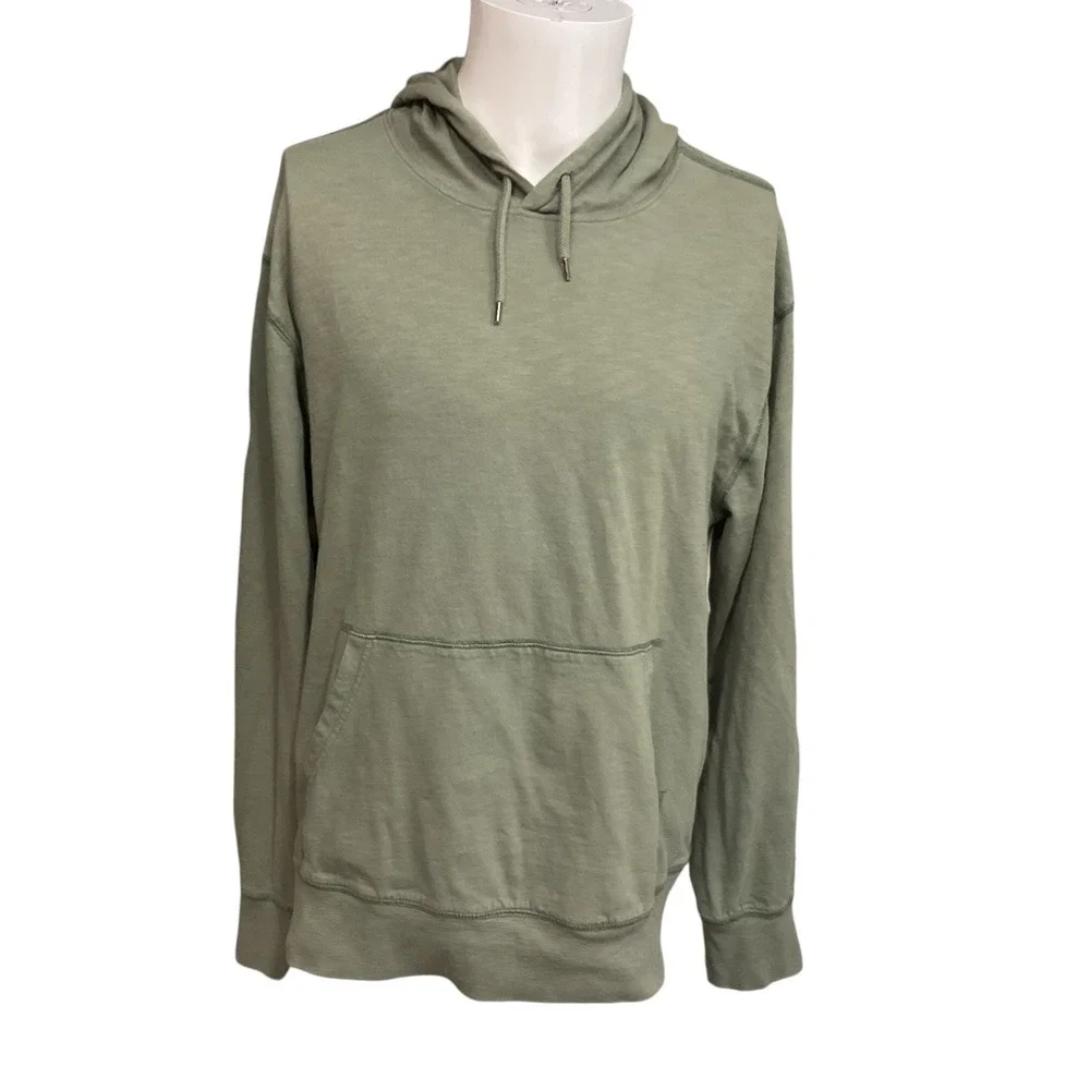 J. Crew Men's Pockets Long Sleeve‎ 100% Cotton Pullover Hoodie Sweatshirt Size L